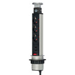 Brennenstuhl Tower Power stikkontakt m/USB (3 plugg)