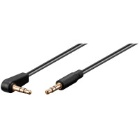 Minijack kabel m/vinkel - 5m (3,5mm/3,5mm) Goobay