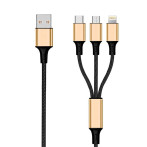 2GO USB Multikabel 1,5m (USB-C/Lightning/Micro USB) Gull