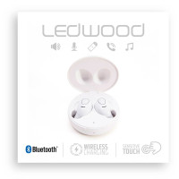 Ledwood i9 Earbuds (4 timer) Hvit