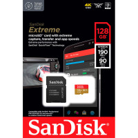 SanDisk Extreme Micro SDXC Kort 128GB V30 A2 (UHS-I)