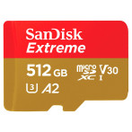 SanDisk Extreme Micro SDXC Kort 512GB V30 A2 (UHS-I)