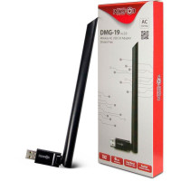 Inter-Tech DMG-19 USB Wi-Fi Adapter m/antenne (650 Mbps)