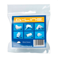 D-Line kabelkanaladaptersett (30x15 mm) Hvit - 10-Pack