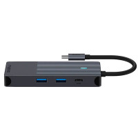 Rapoo USB-C Dock 8-i-1 (USB-A/USB-C/HDMI/RJ45/SD)