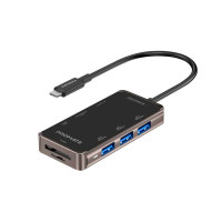 Promate PrimeHub-Mini 8-i-1 USB-C Hub (HDMI/RJ45/USB/SD)