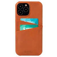 Krusell CardCover iPhone 13 Pro Max (lær) Cognac