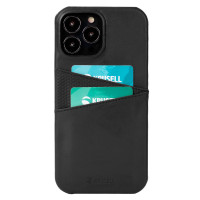 Krusell CardCover iPhone 13 Pro Max (lær) Svart