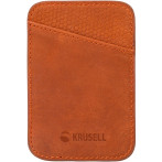 Krusell Magnetisk Kortholder (iPhone 12/13) Cognac