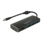 DeLock USB Hub 4K (3xUSB-A/1xHDMI)