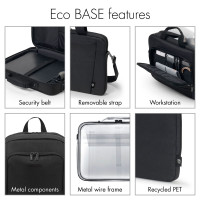 Dicota Laptop Case Slim Eco Base (12.5tm) Grå