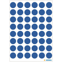 Herma Runde Etiketter - Mørkeblå (ø13mm) 240 stk
