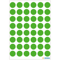 Herma Runde Etiketter - Neon Grønn (ø13mm) 240 stk