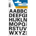 Herma Stickers m/Bakbokstaver A-Z - Svart (15mm) 1 ark