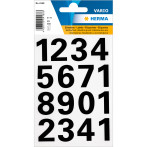 Herma Stickers m/Nummer 0-9 - Svart (25mm) 2 ark
