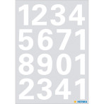 Herma Stickers m/Nummer 0-9 - Hvit (25mm) 1 ark
