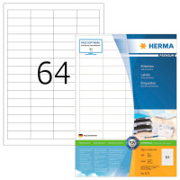 Herma Premium Labels - Hvit (48,3x16,9mm) 6400 stk