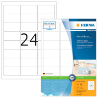 Herma Premium Labels - Hvit (63,5x33,9mm) 2400 stk