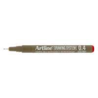 Artline Drawing System Fineliner (0,4mm) Rød