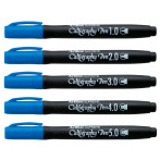 Artline Supreme Kalligrafi Pen sett 5 stk (1,0-5,0mm) Blå