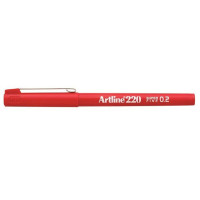 Artline 220 Fineliner Super Fine (0,2mm) Rød
