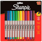 Sharpie Ultra Fin Permanent Marker Tusjer - 12 farger
