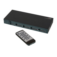Lindy HDMI 4K Switch m/fjernkontroll (4in/4out)