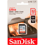 SanDisk Ultra SDHC Kort 32GB (UHS-I) 120MB/s
