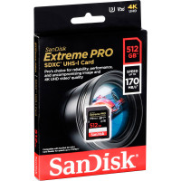SanDisk Extreme Pro SDXC Kort 512GB V30 (UHS-I)