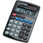 Olympia 2501 Kalkulator m/solcelle (8 siffer) Svart