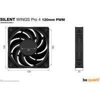 Be Quiet Silent Wings Pro 4 PWM-vifte (120 mm)