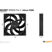 Be Quiet Silent Wings Pro 4 PWM-vifte (140 mm)