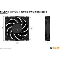 Be Quiet Silent Wings 4 PWM High-Speed Vifte (120mm)