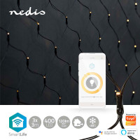 Nedis SmartLife WiFi Lysnet 400 LED (3 x 3m) Varm hvit