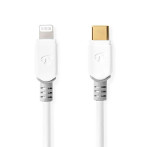 USB-C til Lightning kabel - 2m (MFi) Hvit - Nedis