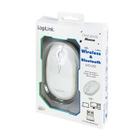 Logilink Trådløs Mus (Bluetooth/2,4GHz) Hvit