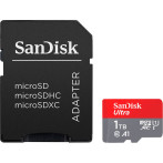 Sandisk Ultra MicroSDXC Kort 1TB A1 m/adapter (UHS-I) App