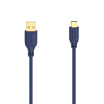 Hama Flexi-Slim USB-C Kabel Gull - 0,75m (USB-C/USB-A) Blå