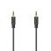 Hama Flexi-Slim Minijack kabel - 0,75m (3,5mm/3,5mm) Svart