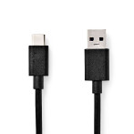 Nedis USB-C 3.2 Kabel 60W - 1m (USB-C/USB-A) Svart