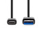 Nedis USB-C 3.2 Kabel 60W - 1m (USB-C/USB-A) Svart
