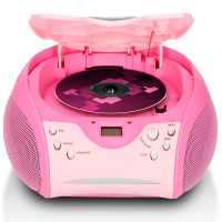 Lenco SCD-24 Boombox (FM/CD) Rosa
