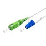 Fiberkabel 9/125 OS2 - 20m (SC-APC/LC-UPC) Simplex - Hvit