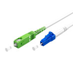 Fiberkabel 9/125 OS2 - 25m (SC-APC/LC-UPC) Simplex - Hvit