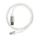 Platinet USB-C Kabel m/LED - 1m (USB-C/USB-A) Hvit