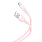 XO NB212 USB-C Kabel 2.1A - 1m (USB-A/USB-C) Rosa