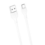 XO NB200 USB-C Kabel 2.1A - 2m (USB-A/USB-C) Hvit