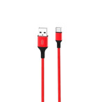 XO NB143 USB-C Kabel 2,4A - 2m (USB-A/USB-C) Rød