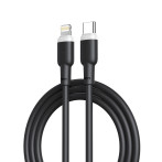 XO NB208A Lightning kabel 20W - 1m (USB-C/Lightning) Svart