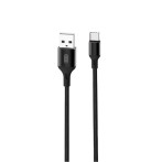 XO NB143 USB-C Kabel 2,4A - 1m (USB-A/USB-C) Svart